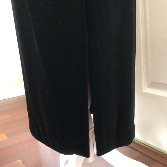 Caché Black Velvet Maxi Skirt with Slit SZ 6 - Picture 5 of 7
